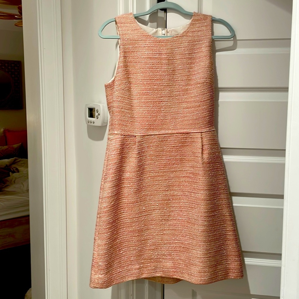 JCrew Pink Tweed Shift Dress